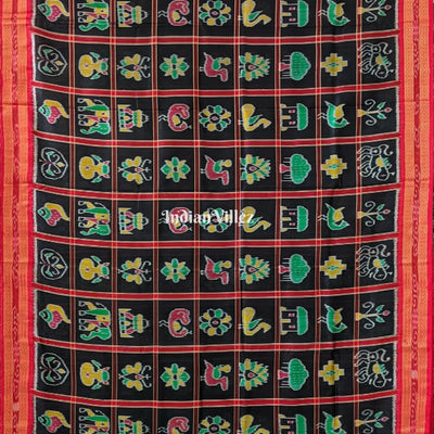 Black Nabakothi With Doli Barat Theme Khandua Silk Saree