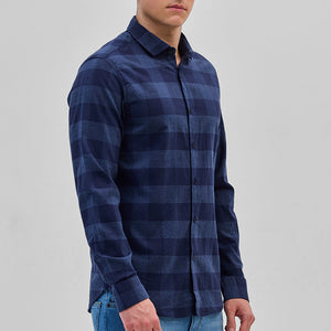 Blue Checks Slim Fit Shirt
