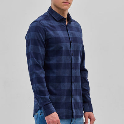 Blue Checks Slim Fit Shirt