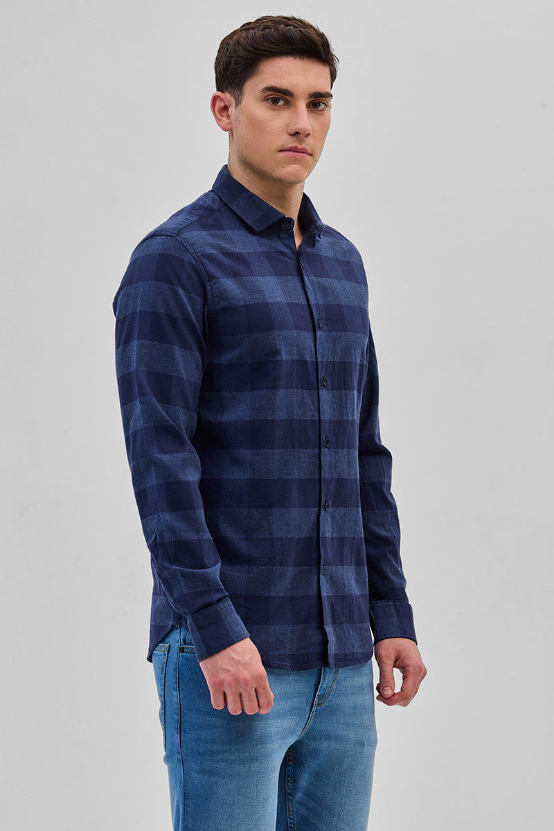 Blue Checks Slim Fit Shirt