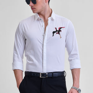 White Embellished Shirt