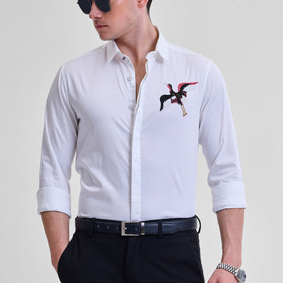 White Embellished Shirt