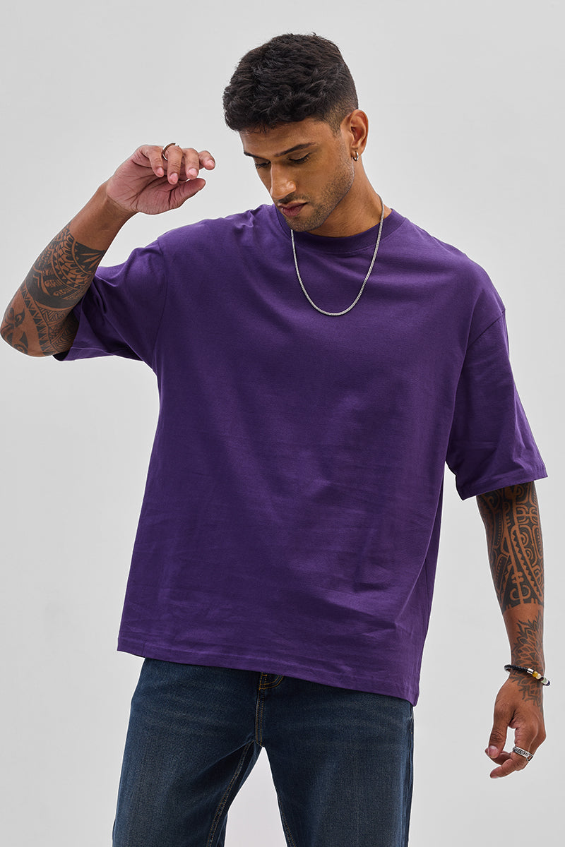 Soul Purple Oversized Fit T-Shirt