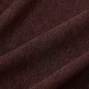 Dark Brown Slim Fit Corduroy Shirt