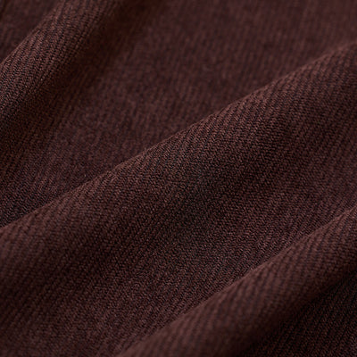 Dark Brown Slim Fit Corduroy Shirt