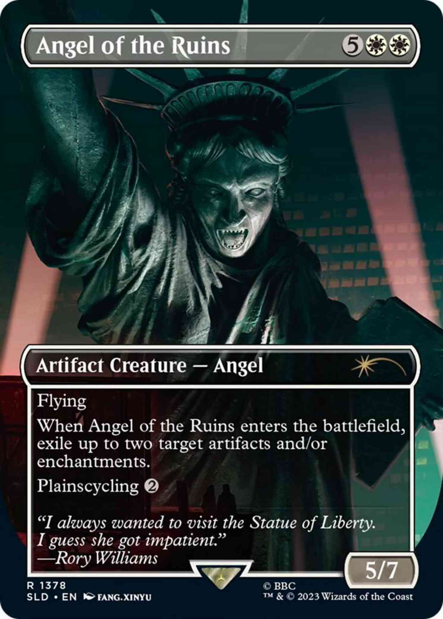 Angel of the Ruins [1378] [Borderless] [Doctor Who: Weeping Angels] [Secret Lair Drop] [Non-Foil]