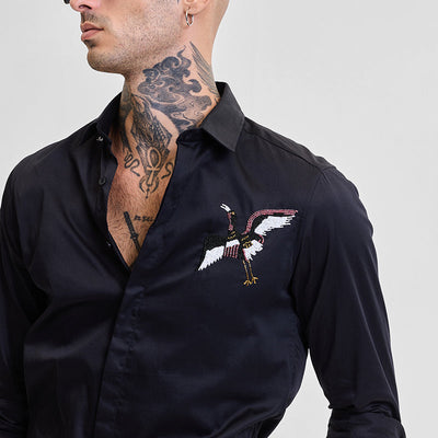 Black Embellished Shirt