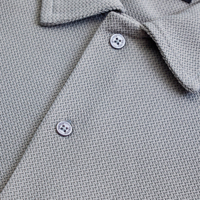 Light Grey Textured Polo T-Shirt