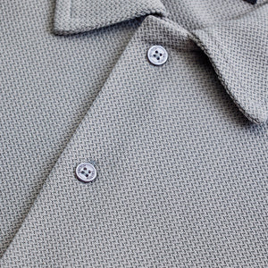 Light Grey Textured Polo T-Shirt