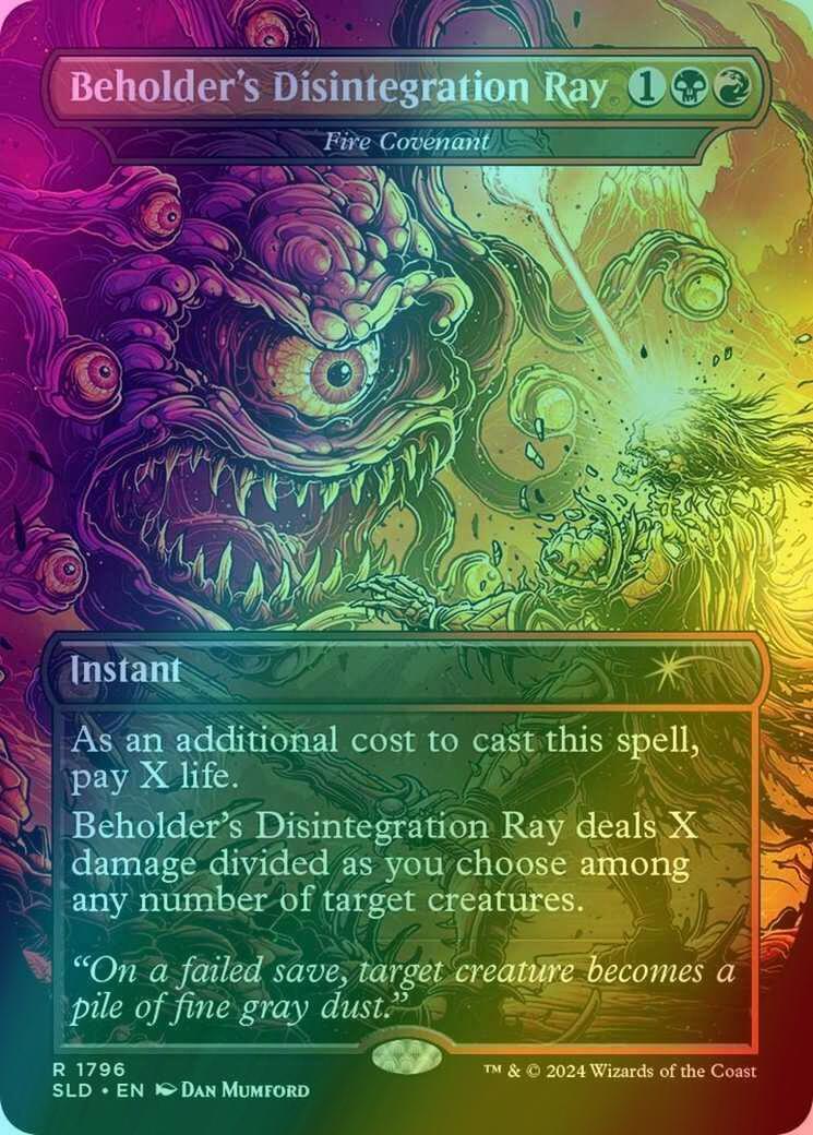 Beholder's Disintegration Ray - Fire Covenant [1796] [Borderless] [Eyes of the Beholder II] [Secret Lair Drop] [Foil]