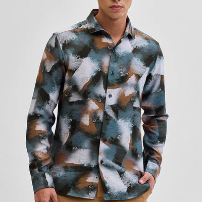 Multi Textured Abstract Shirt