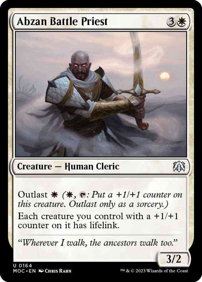 Abzan Battle Priest [164] [March of the Machine: Commander] [Non-Foil]