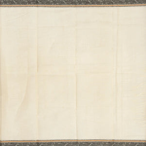 White Handloom Kanchi Cotton Saree With Checks