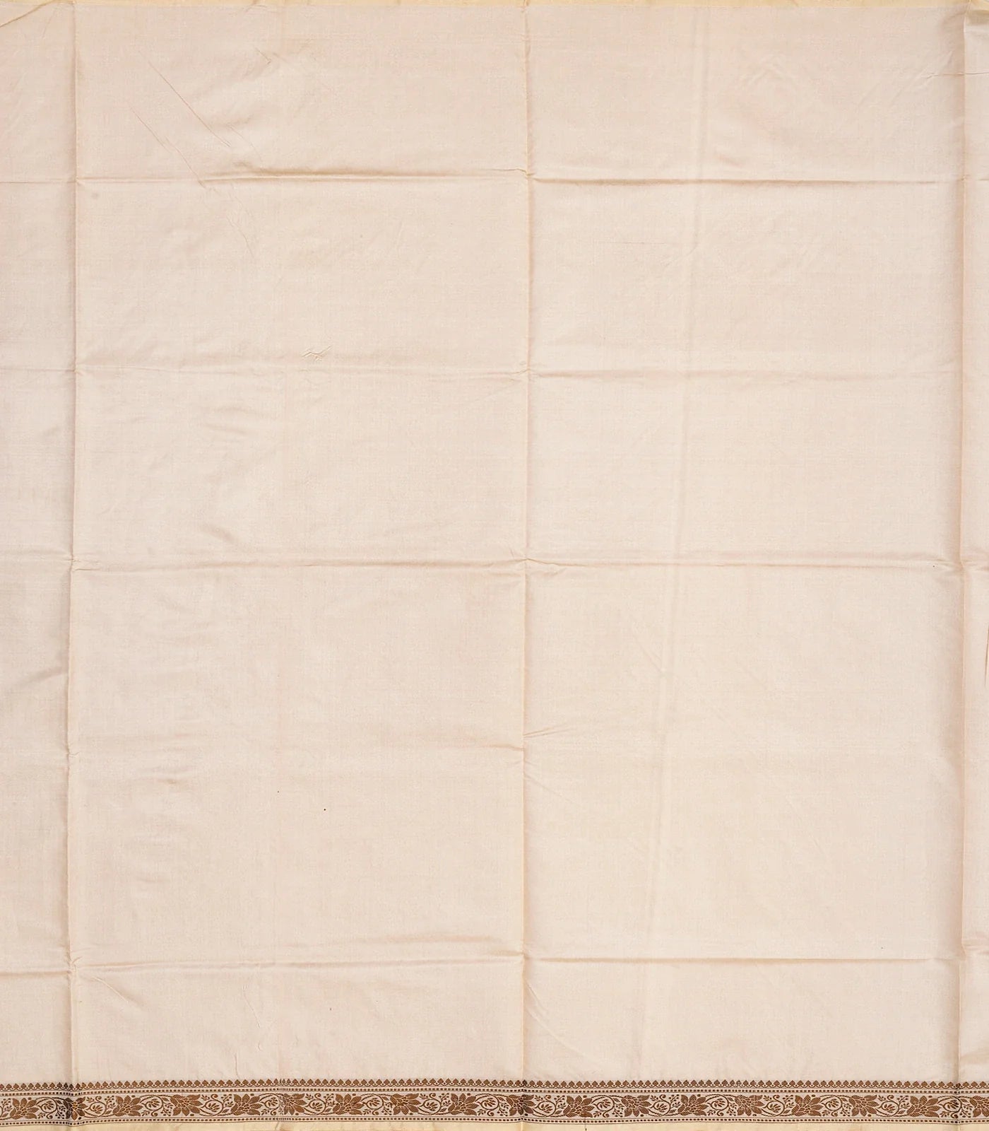 Taupe Banarasi Silk Saree With Floral Motifs