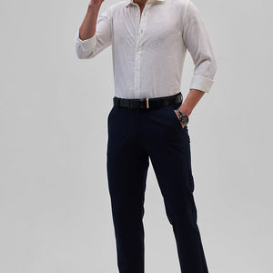 White Self-Design Shirt