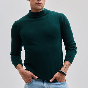 Dark Green Knitted Sweatshirt