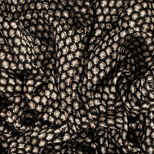 Black Woven Chanderi Cotton Saree With Printed Spear Motifs