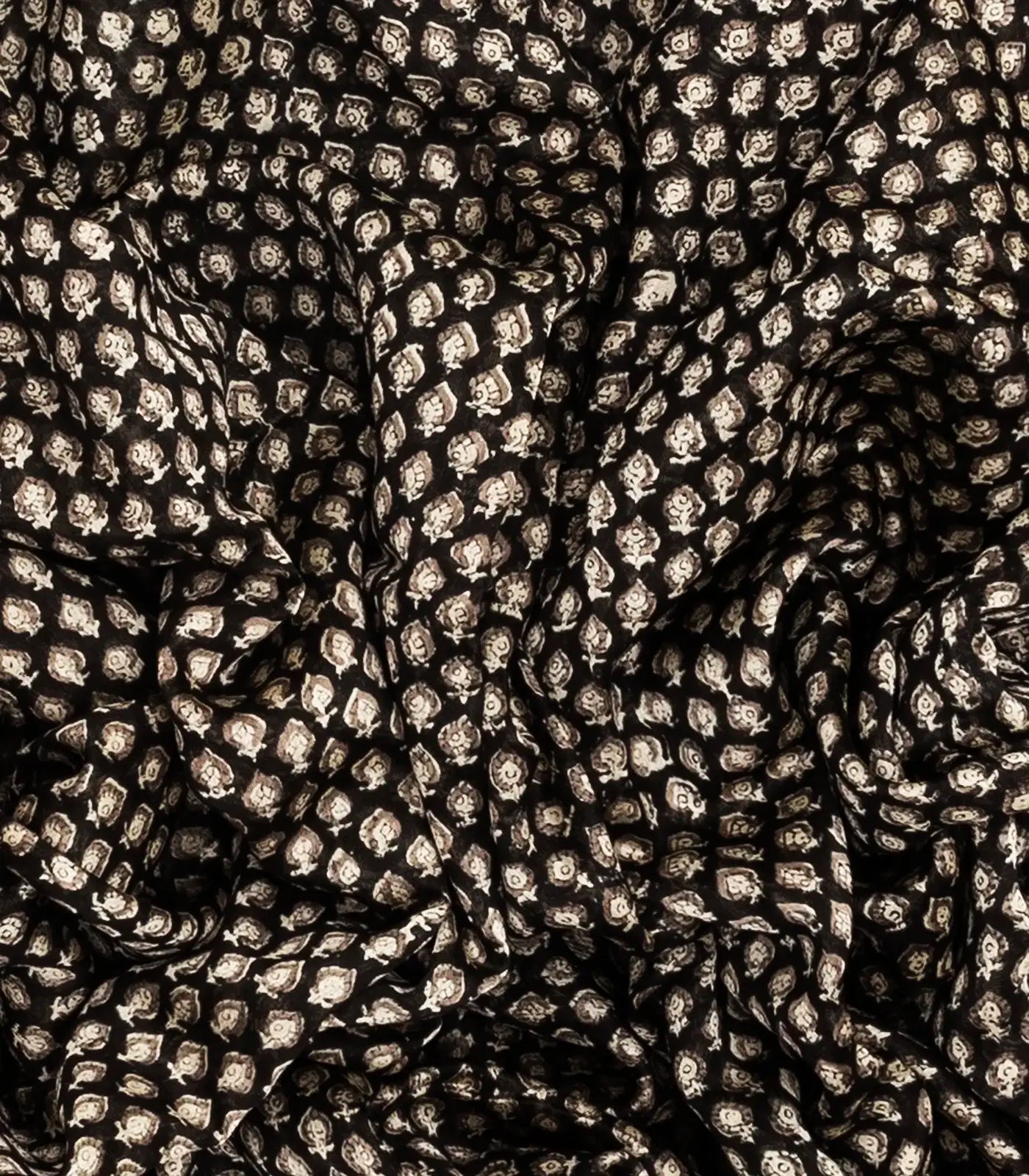 Black Woven Chanderi Cotton Saree With Printed Spear Motifs