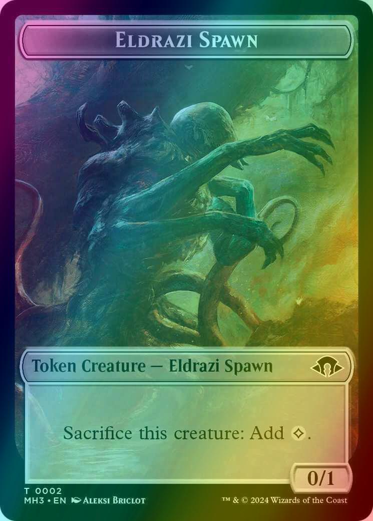 Angel Token (03) // Eldrazi Spawn Token (02) [Modern Horizons 3: Tokens] [Foil]