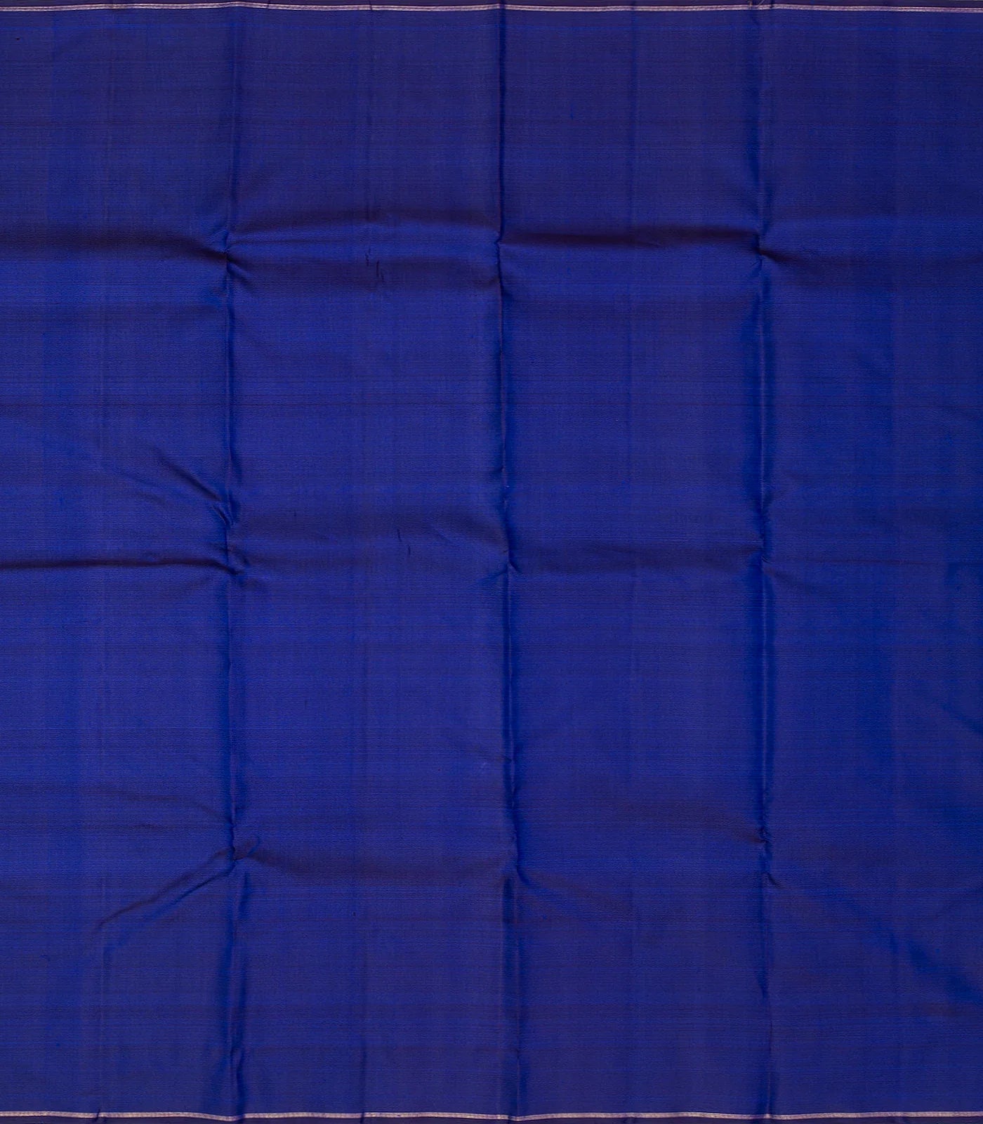 Dark Blue Handloom Kanchipuram Silk Saree With Zari Stripes