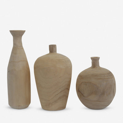 Charlynn Wood Vases (Set of 3)