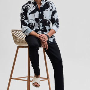 Black Textured Abstract Shirt