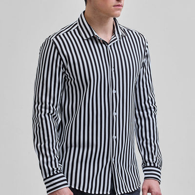 Black Stripes Slim Fit Shirt