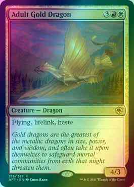 Adult Gold Dragon [216] [Adventures in the Forgotten Realms] [Foil]