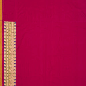 Mustard Handloom Banarasi Silk Saree With Meena Floral Buttas