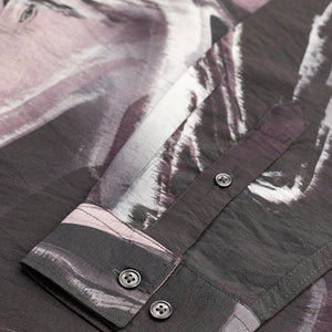 Mauve Abstract Mandarin Shirt
