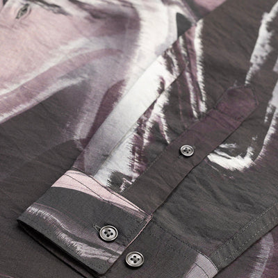 Mauve Abstract Mandarin Shirt