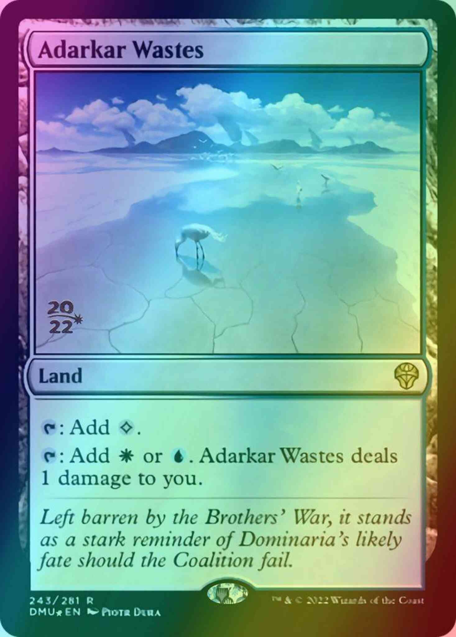 Adarkar Wastes [243s] [Prerelease] [Dominaria United: Promos] [Foil]