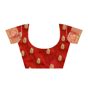 Dark Green Festive Wear Woven Maithili Silk Saree