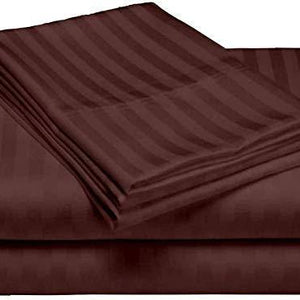Fitted King Size Cotton Bedsheet - Brown