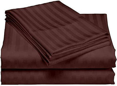 Fitted King Size Cotton Bedsheet - Brown