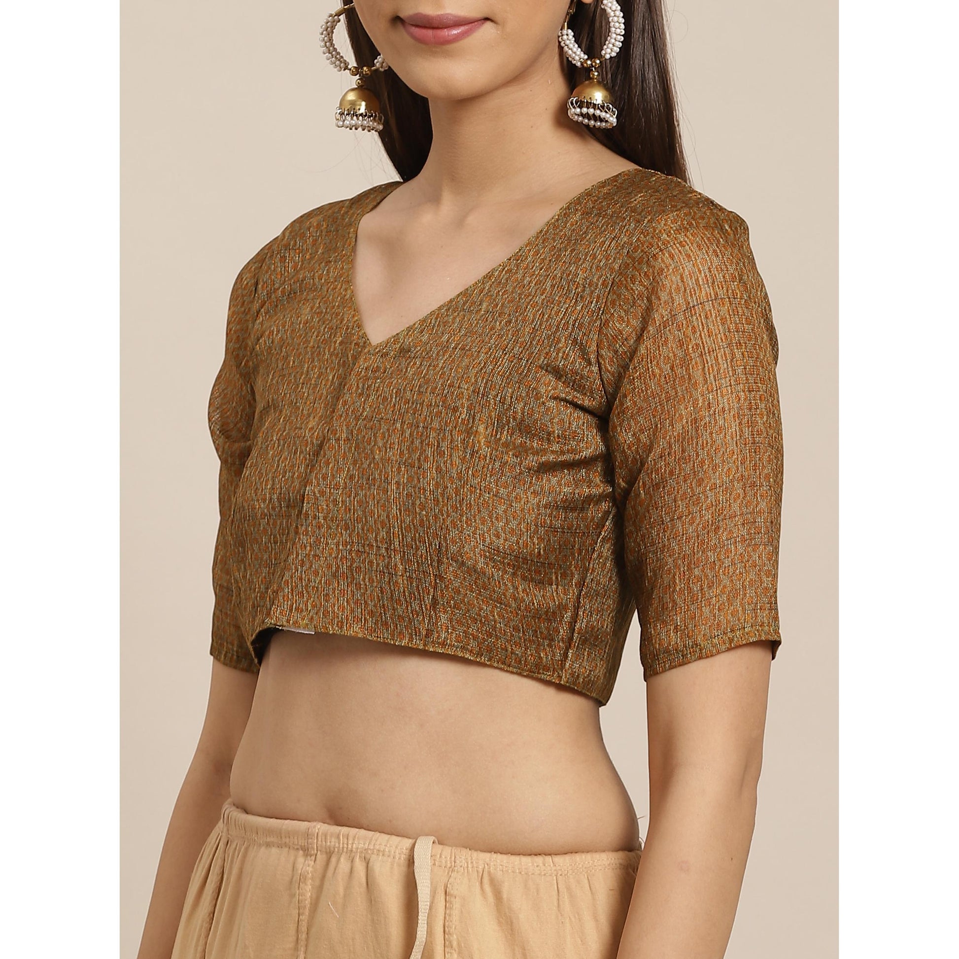 Dazzling Grey - Mustard Colored Casual Wear Printed Silk blend Saree