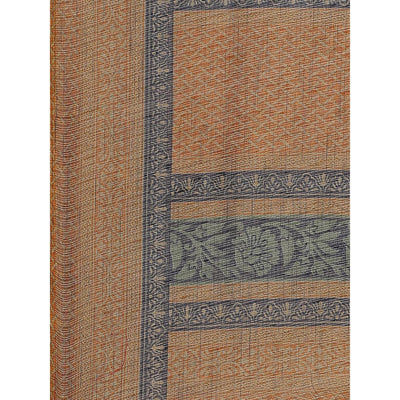 Dazzling Grey - Mustard Colored Casual Wear Printed Silk blend Saree