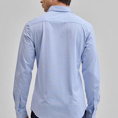 Light Blue Stripes Stretch Shirt