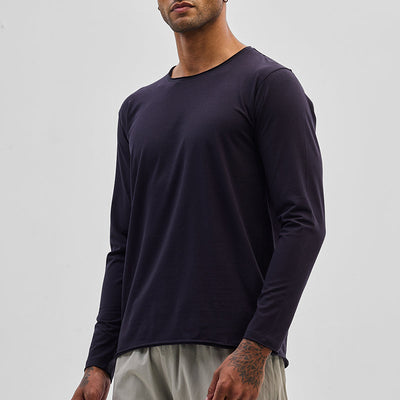 Navy Stretch Full Sleeve T-Shirt