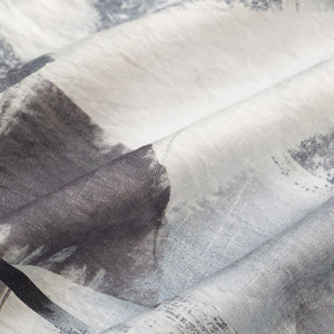 Light Grey Abstract Mandarin Shirt
