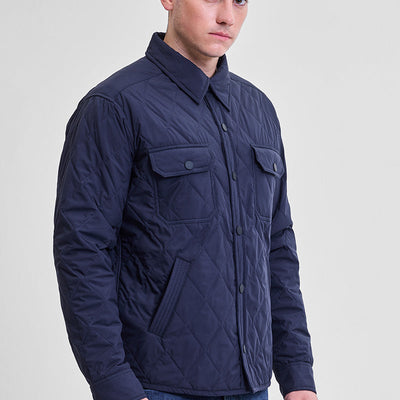 Navy Double Pocket Relaxed Fit Jacket
