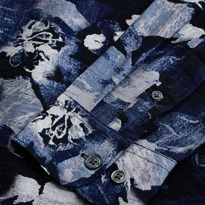 Navy Textured Abstract Shirt