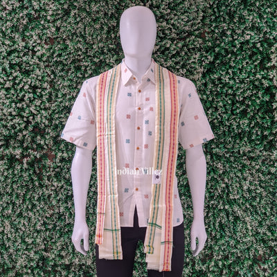 Premium Handwoven Cotton Uttariya for Men