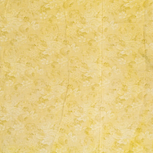 Yellow Handloom Tussar Linen Silk Saree With Printed Floral Motifs