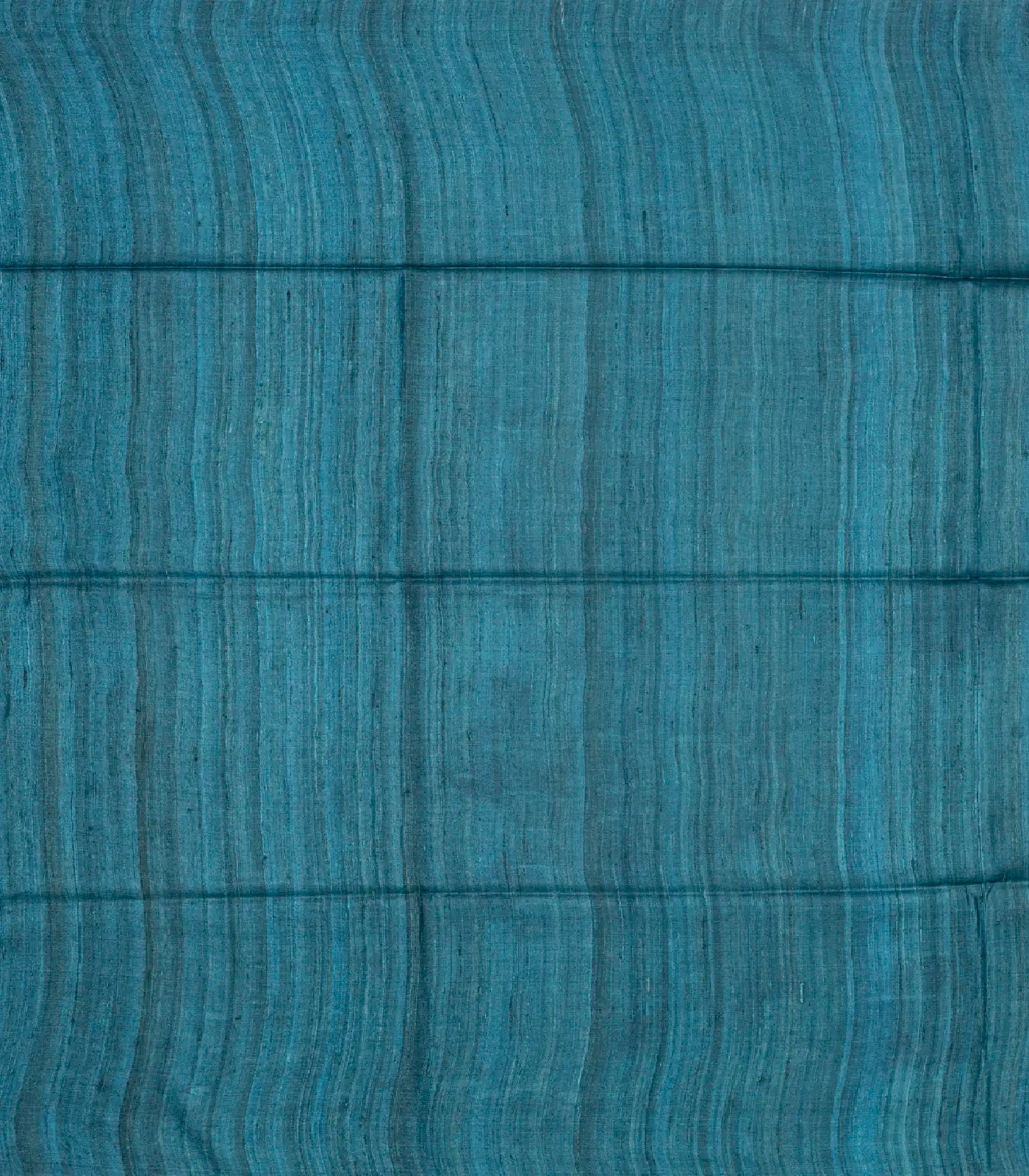 Indigo Handloom Tussar Silk Saree With Printed Tribal Motifs