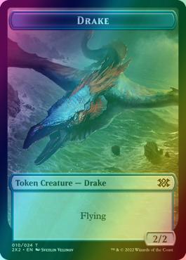 Aven Initiate Token (04) // Drake Token (10) [Double Masters 2022: Tokens] [Foil]