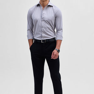 Light Grey Slim Fit Stretch Shirt