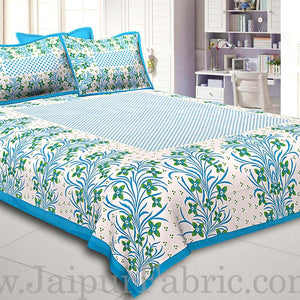 COMBO48- Set of 1 Double Bedsheet and  1 Single Bedsheet With  2+1 Pillow Cover