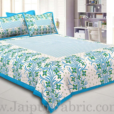 COMBO48- Set of 1 Double Bedsheet and  1 Single Bedsheet With  2+1 Pillow Cover