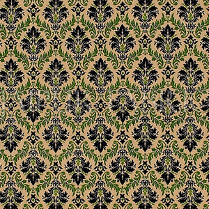 Green With Tropical Floral Pattern Cotton Double Bed Sheet